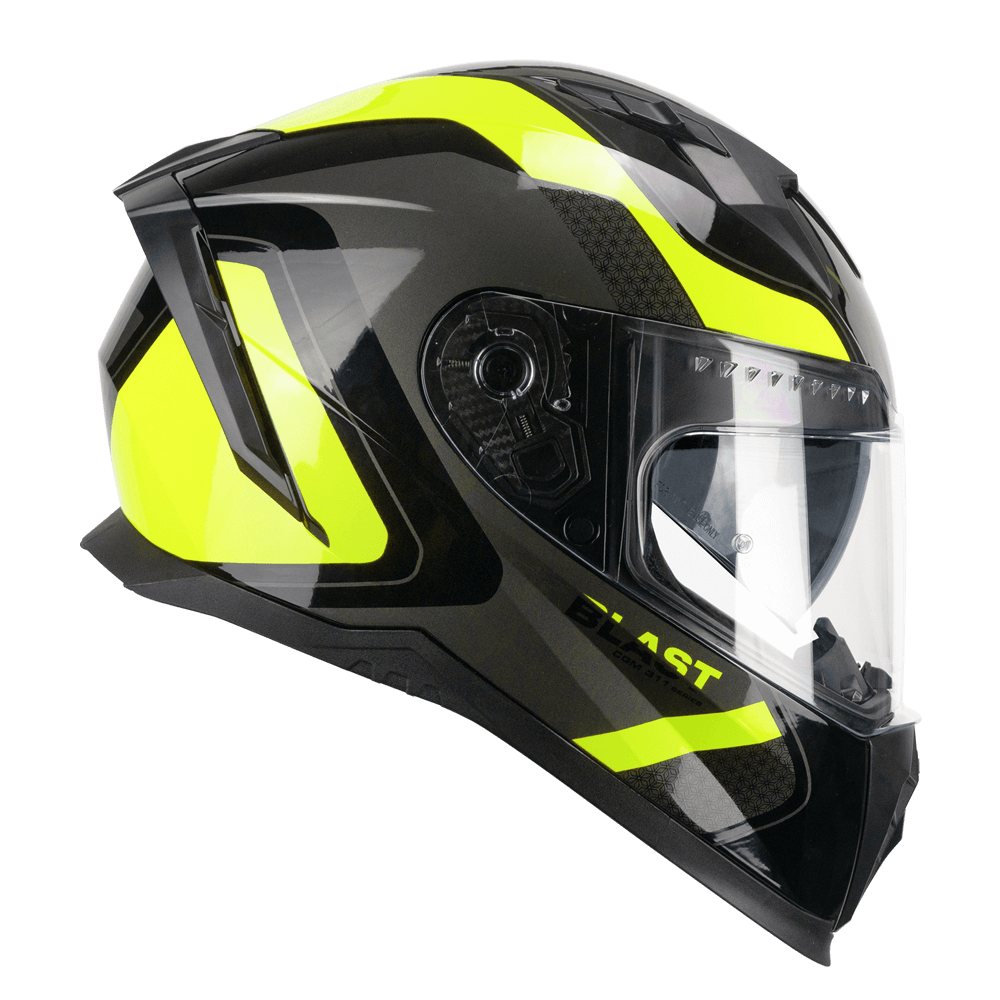 Cgm 311R Blast Race Sarı-Siyah Kapalı Motosiklet Kaskı