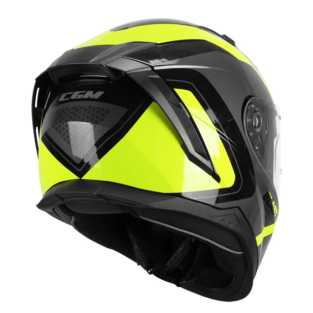 Cgm 311R Blast Race Sarı-Siyah Kapalı Motosiklet Kaskı