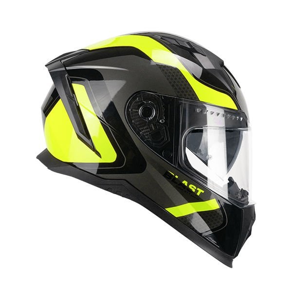 CGM 311R BLAST RACE KAPALI MOTOSİKLET KASKI Sarı-Siyah