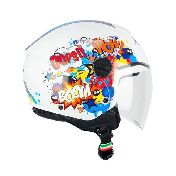 CGM 261G MINI COMICS ÇOCUK KASKI Beyaz-Mavi