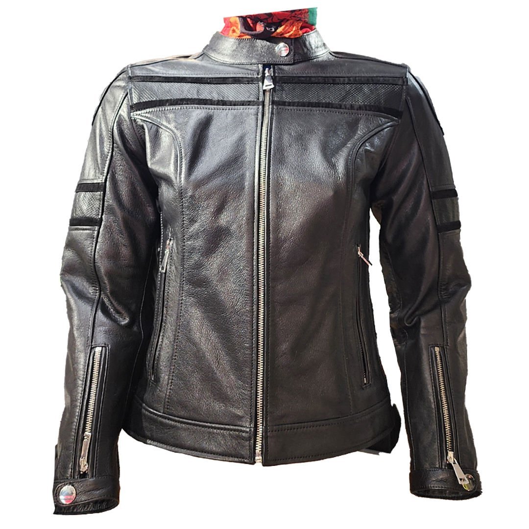 dURT STELLAR BAYAN DERİ MOTOSİKLET MONTU.