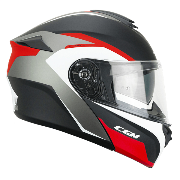 CGM 568G BER DRESDA ÇENE AÇILIR KASK KIRMIZI-SİYAH