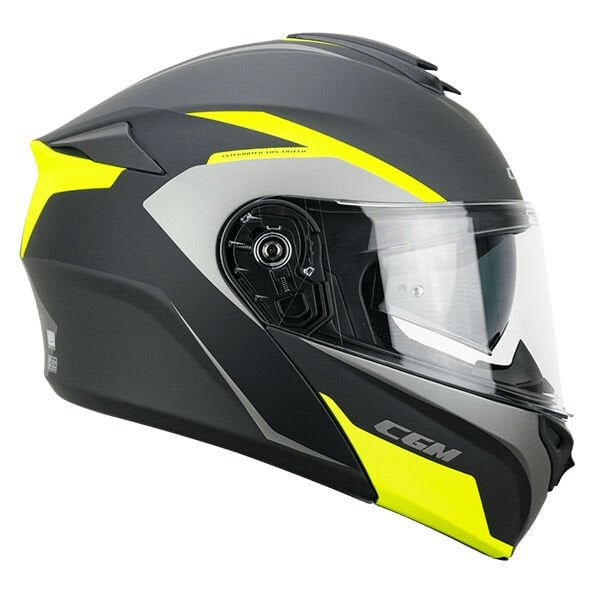 CGM 568G BER DRESDA ÇENE AÇILIR KASK SARI-GRİ