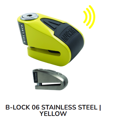 B-LOCK 06 ALARMLI DİSK KİLİDİ 6 MM 120db SARI-SİYAH