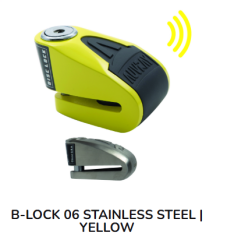 B-LOCK 06 ALARMLI DİSK KİLİDİ 6 MM 120db SARI-SİYAH