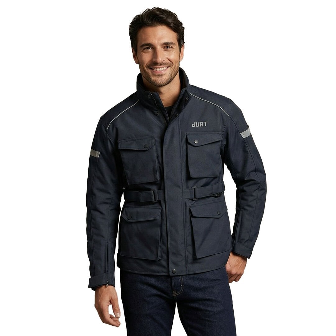 LACİVERT/SİYAH KIŞLIK MOTOSİKLET MONTU.