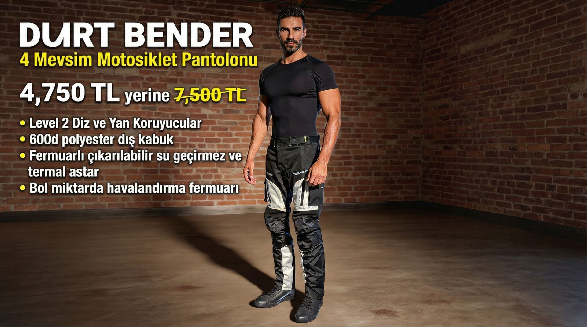 BENDER. 4 Mevsim Motosiklet Pantalonu