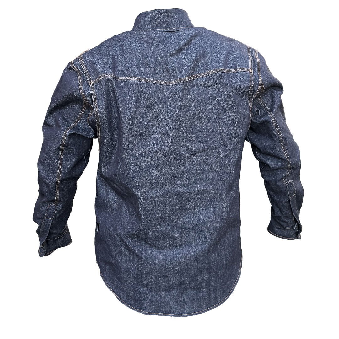 Denim Turuncu İplik Gömlek. 600D Polyester Kumaş Takviyeli