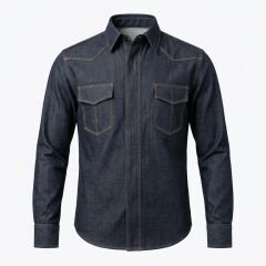 Denim Turuncu İplik Gömlek. 600D Polyester Kumaş Takviyeli