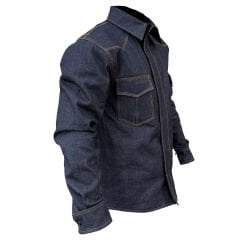 Denim Turuncu İplik Gömlek. 600D Polyester Kumaş Takviyeli
