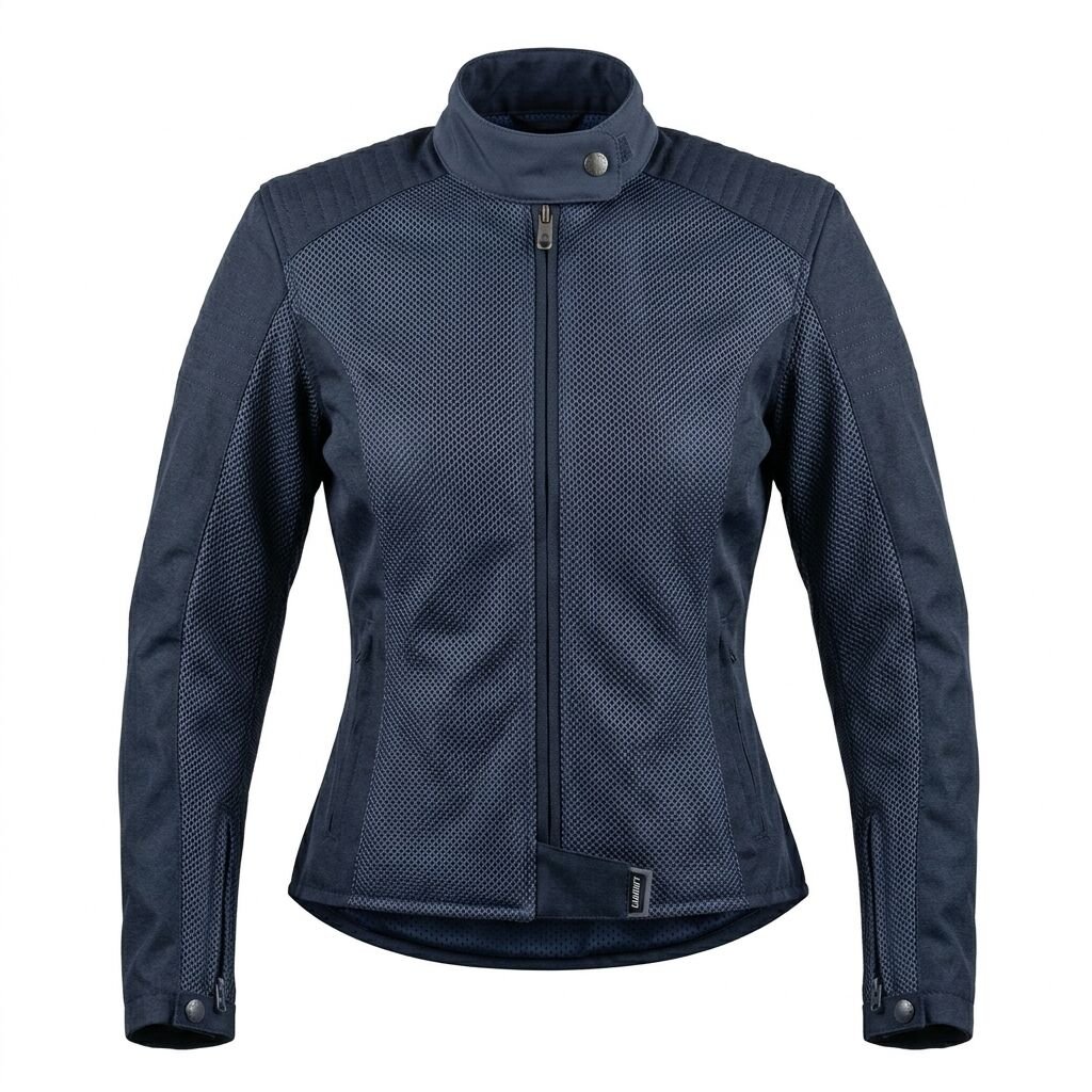 dURT EN 17092-4:2020 HILL-X  KOYU LACİVERT YAZLIK FİLELİ KADIN MOTOSİKLET MONTU.