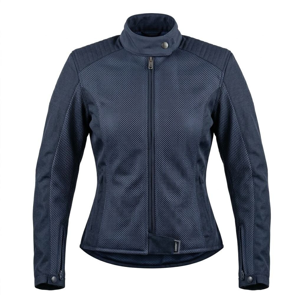dURT EN 17092-4:2020 HILL-X  KOYU LACİVERT YAZLIK FİLELİ KADIN MOTOSİKLET MONTU.