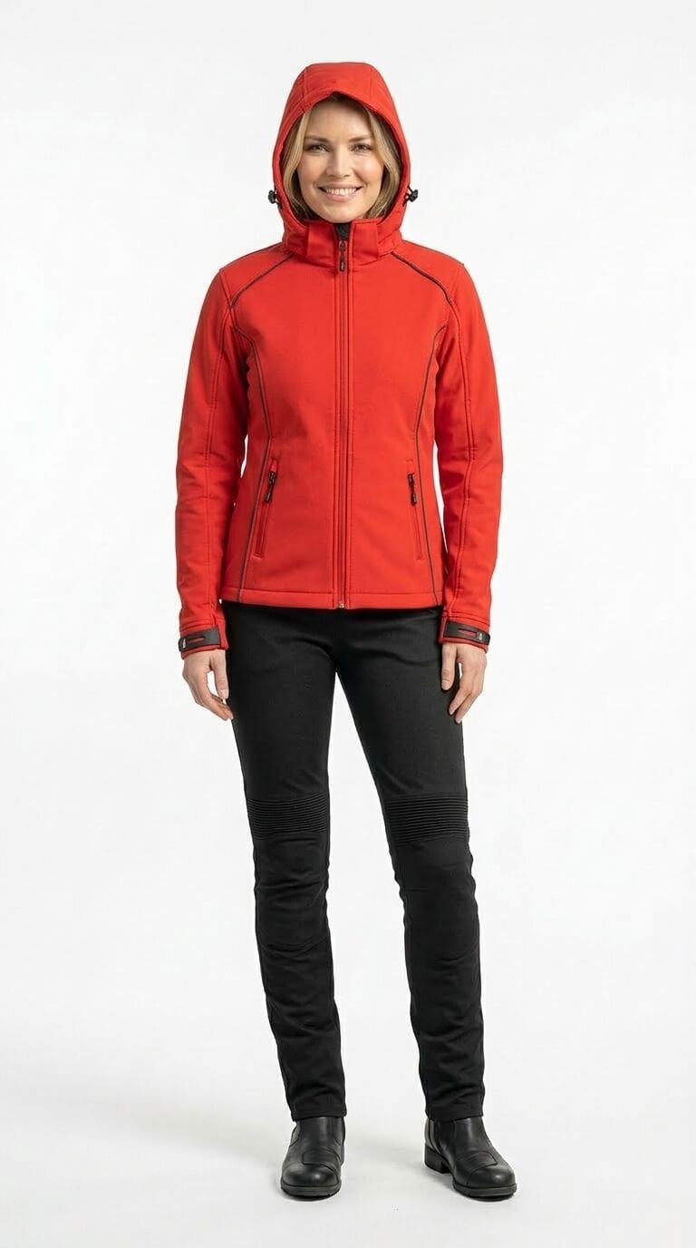 KADIN MOTOSİKLET MONTU. SOFTSHELL