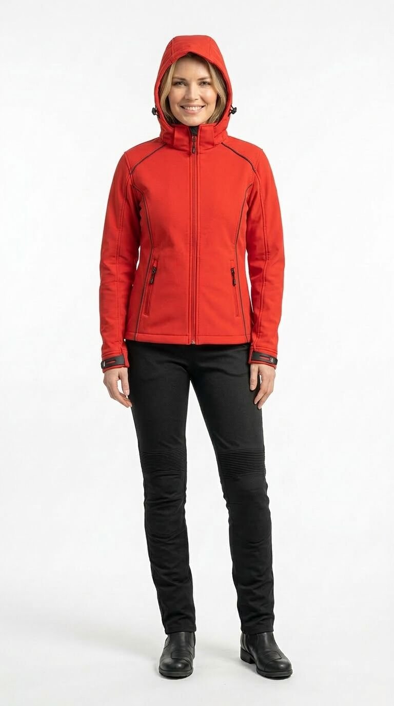 KADIN MOTOSİKLET MONTU. SOFTSHELL