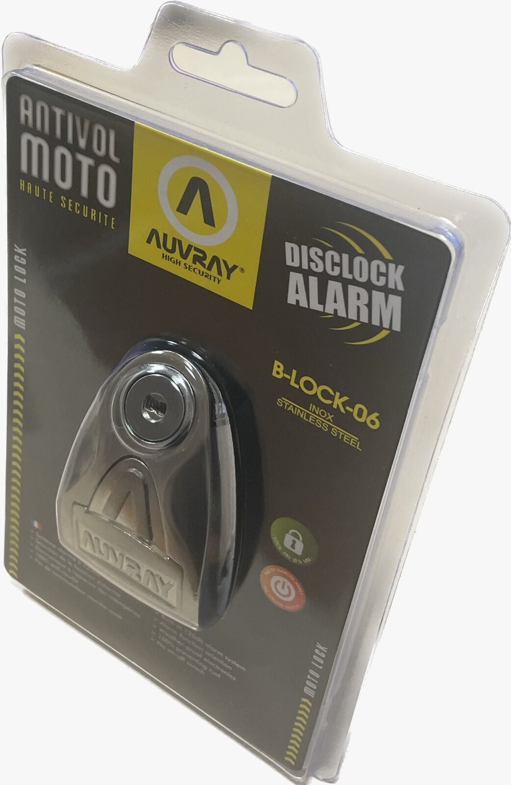 B-LOCK 06 ALARMLI DİSK KİLİDİ 6 MM 120db INOX ÇELİK