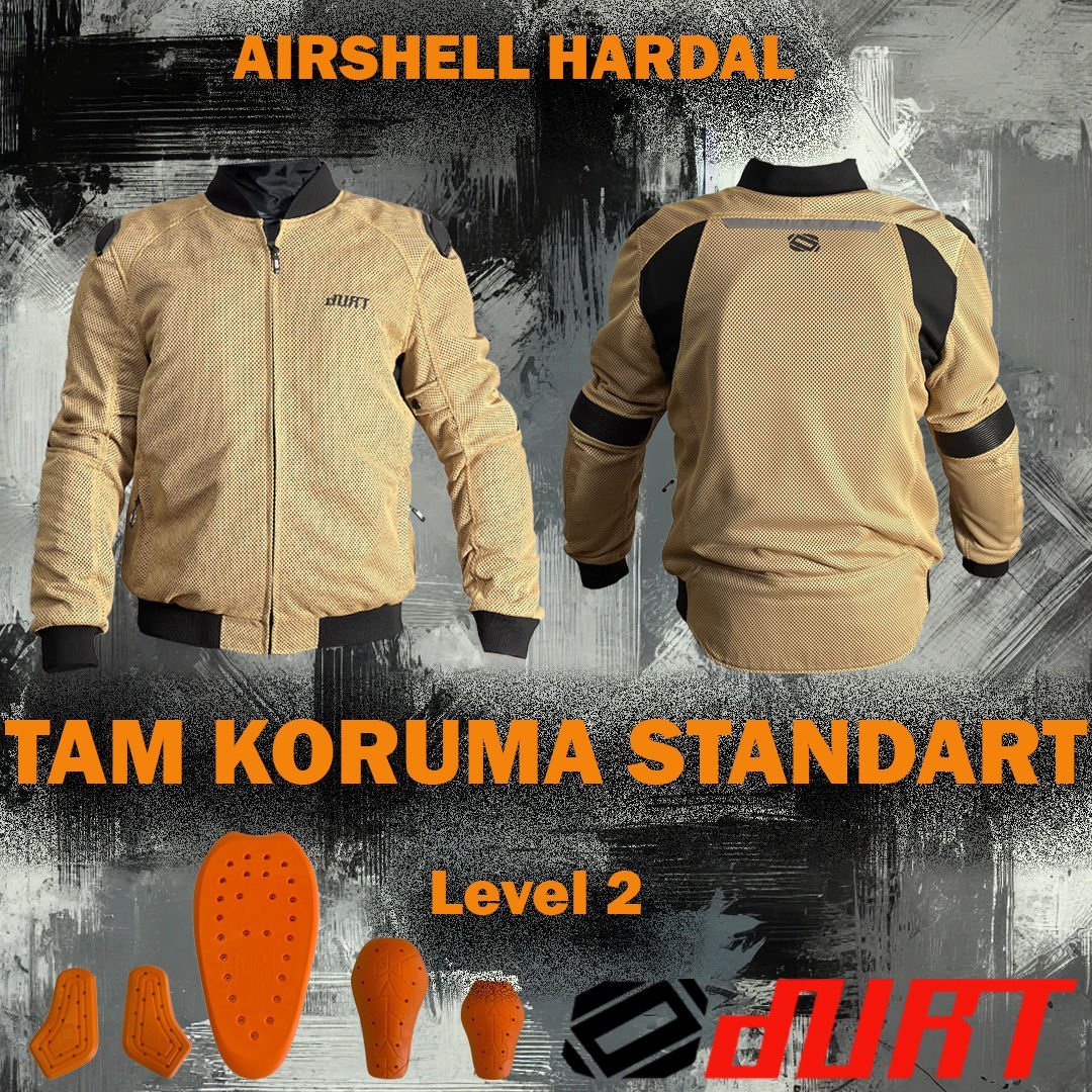 AIRSHELL V2 HARDAL .EN 17092-4:2020 CE SERTİFİKALI. YAZLIK FİLELİ MOTOSİKLET MONTU