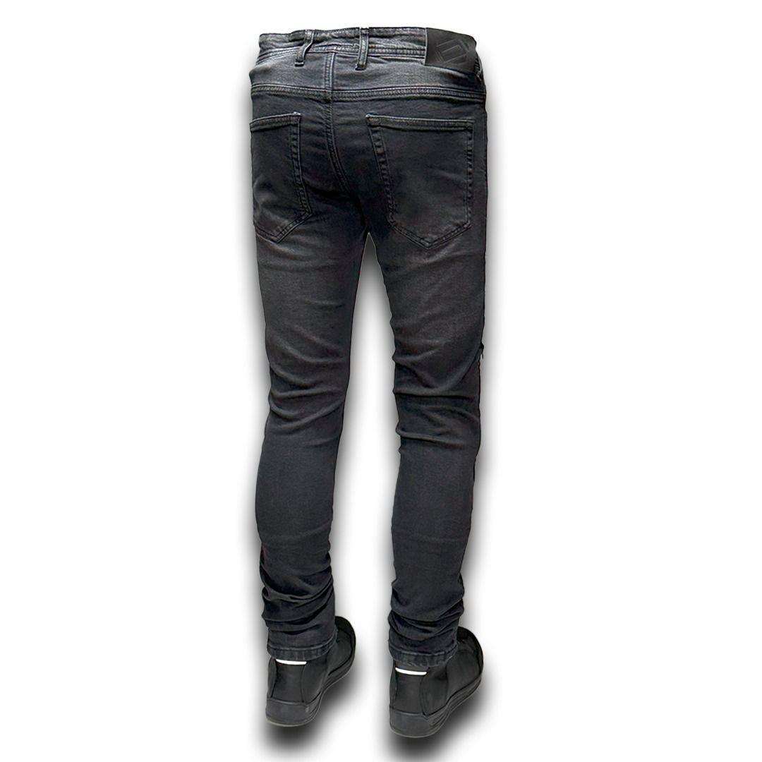 DURT SİYAH MOTOSİKLET KOT PANTOLON