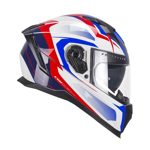 CGM 311G BLAST SPORT KAPALI MOTOSİKLET KASKI Beyaz-Mavi S