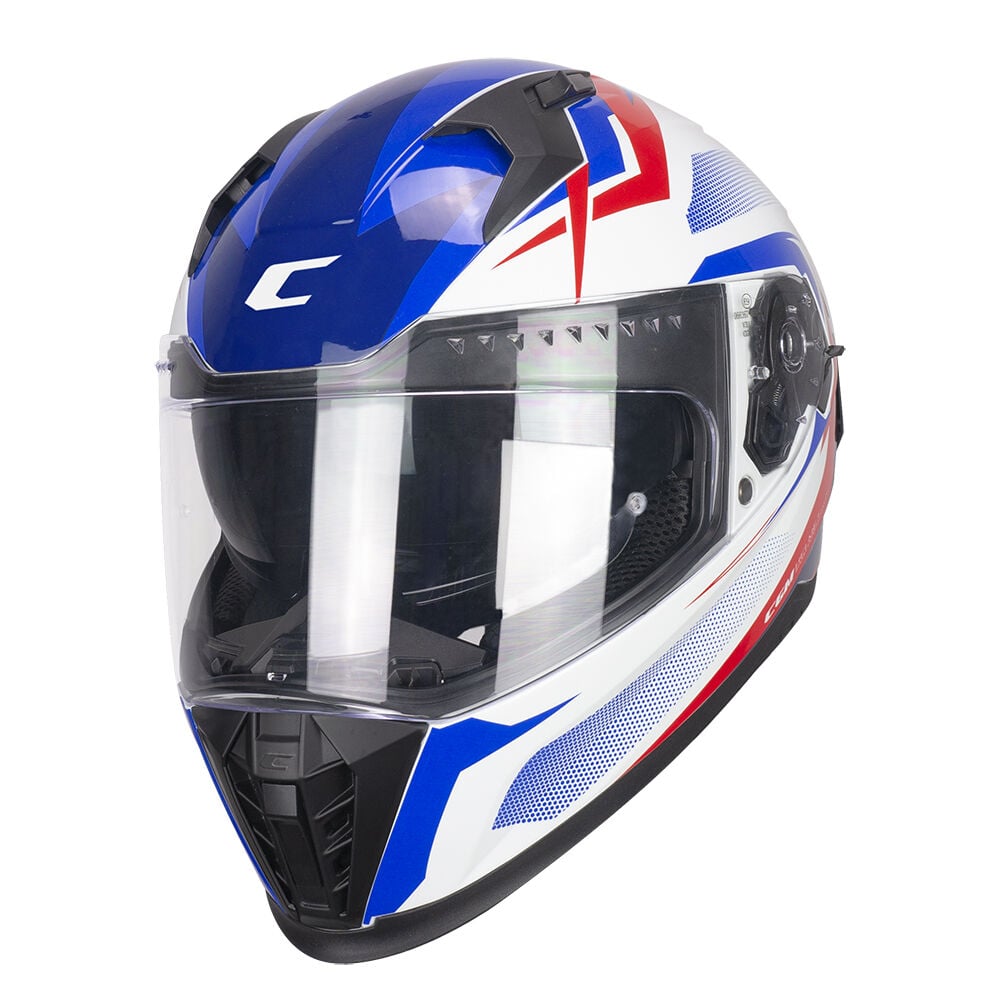 Cgm 311G Blast Sport Beyaz-Mavi Kapalı Motosiklet Kaskı